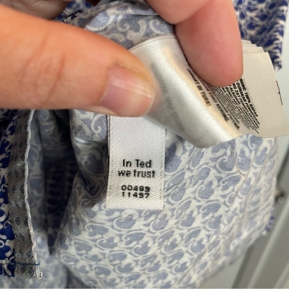 Ted Baker Monkeys Short Sleeve Print Shirt in Blue 2 - Picture 9 of 9